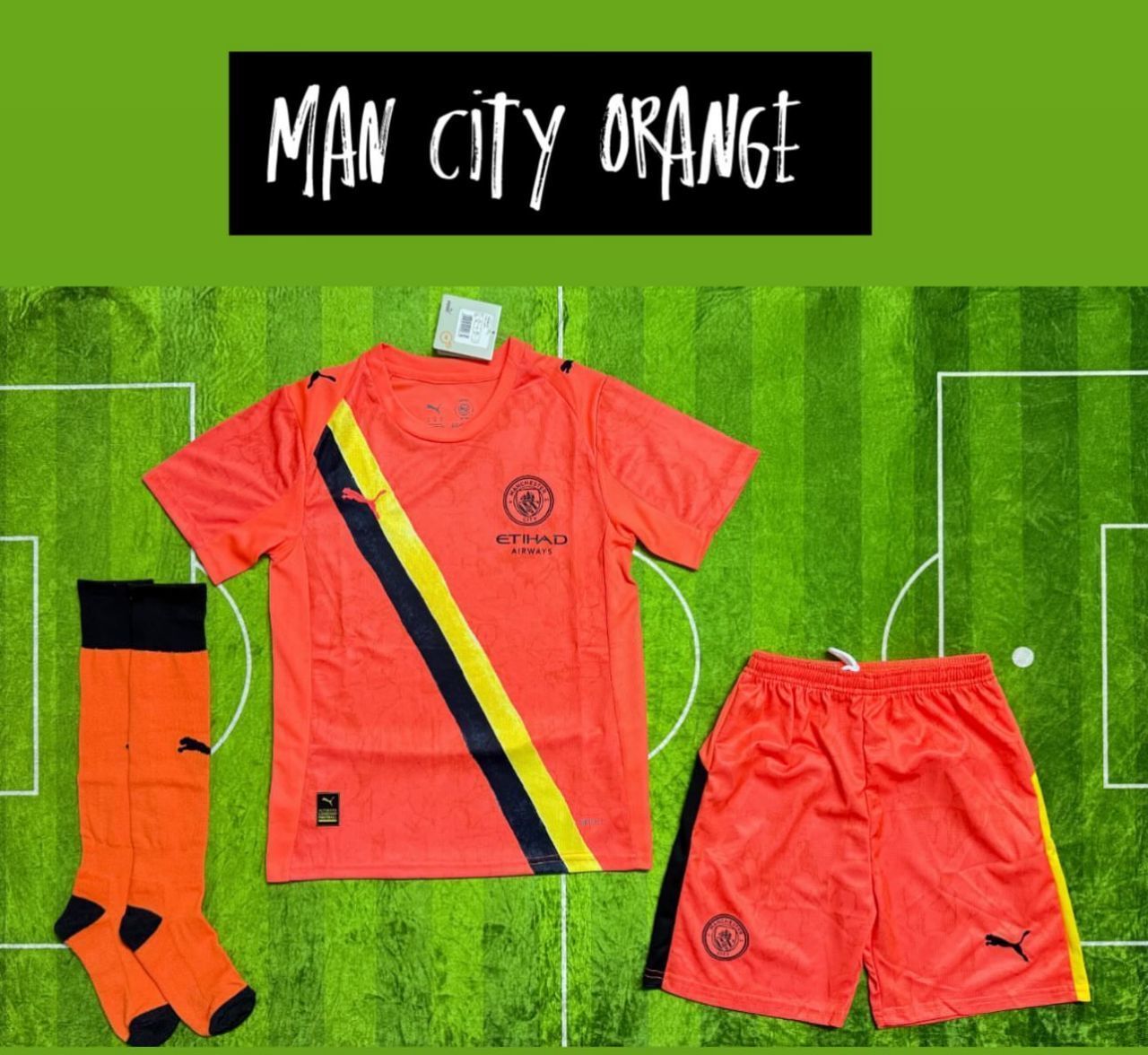 2025/26 Manchester City Orange GK Football Kit