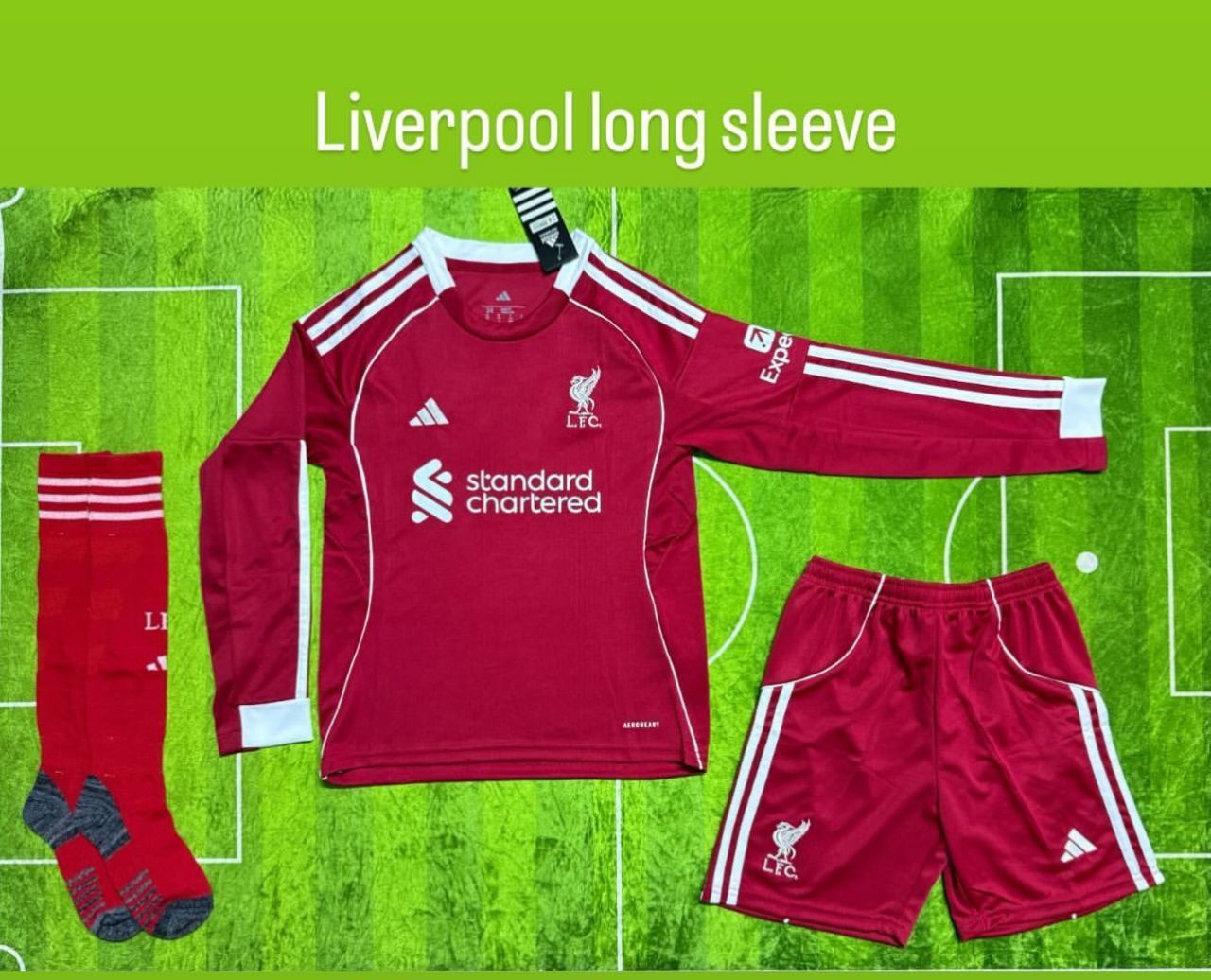 2025/26 Liverpool Home long sleeves Football Kit
