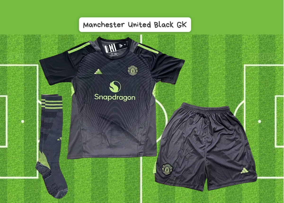 2025-26 Manchester united Black GK Football Kit