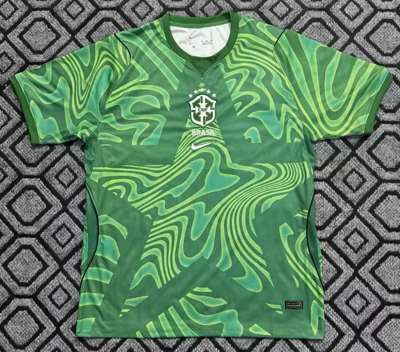 2026-27  Brazil Green goalkeeper Football Jersey