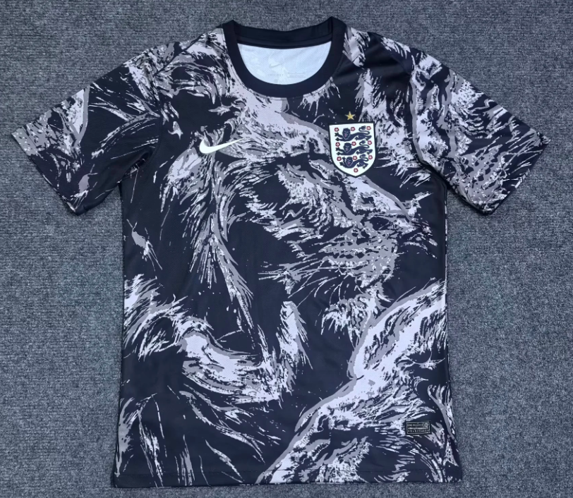 26/27 England Black training suit Football Jersey