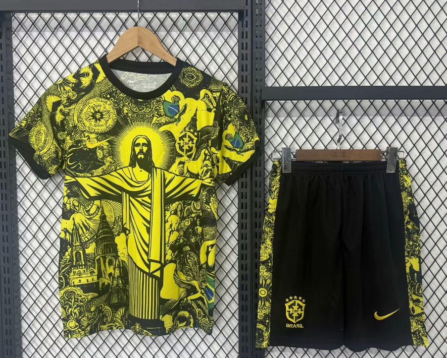 26/27 Brazil Yellow Jesus Football Kit