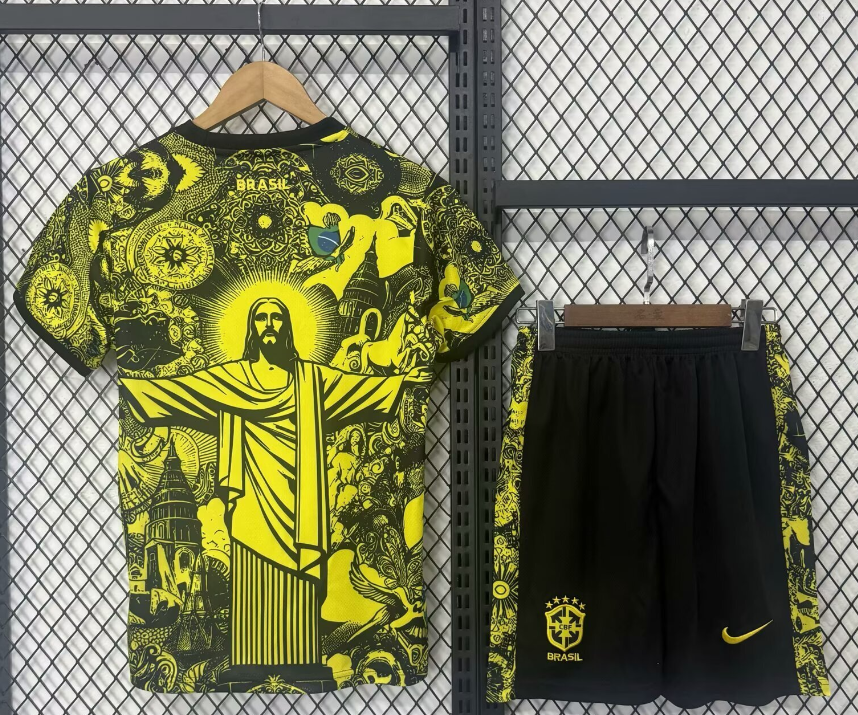 26/27 Brazil Yellow Jesus Football Kit