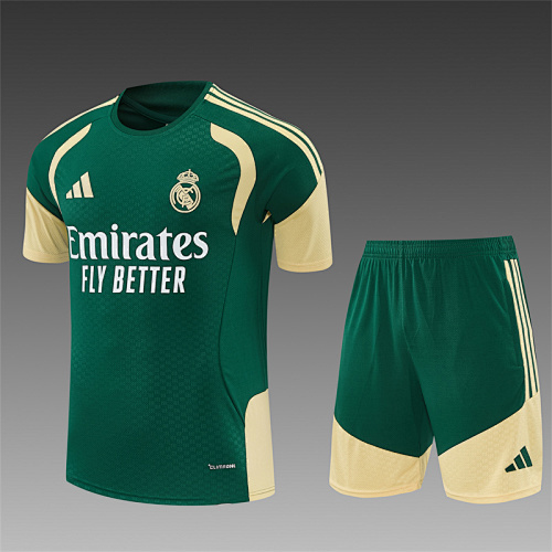 2026/27 Real Madrid  green Short Sleeve Tracksuits