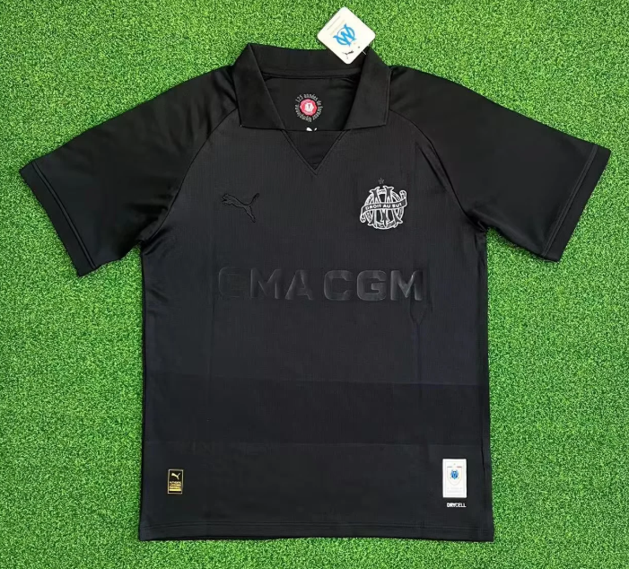 2025-26 Marseille 125th anniversary Black Football Jersey