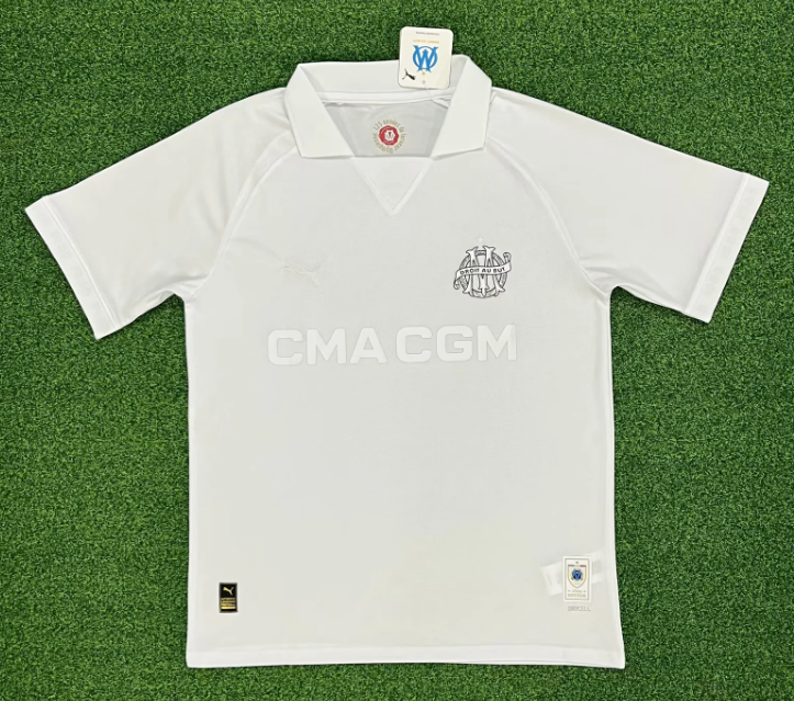 2025-26 Marseille 125th anniversary White Football Jersey