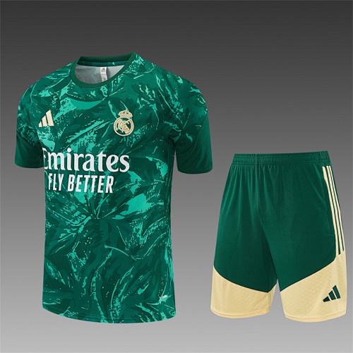 2026/27 Real Madrid  green Camouflage Short Sleeve Tracksuits