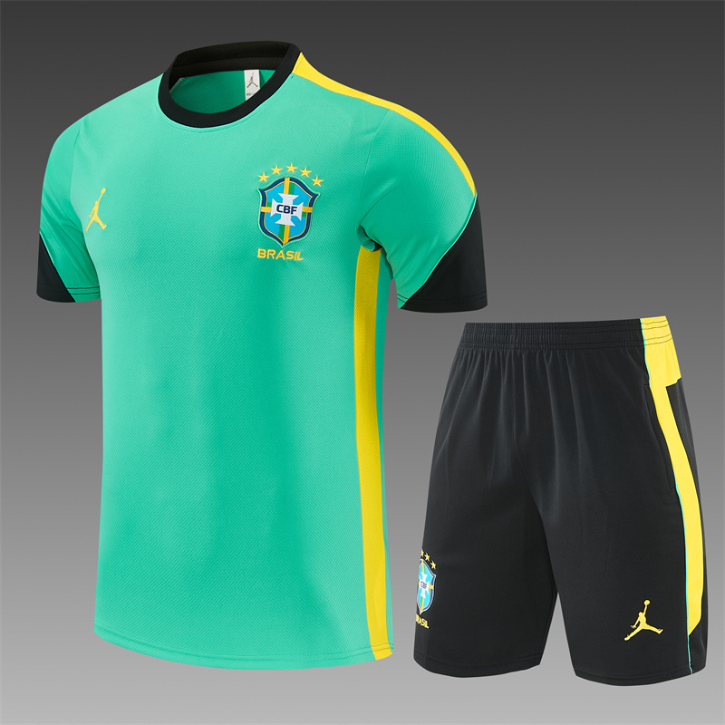 2026/27 Brazil Light green Short Sleeve Tracksuits