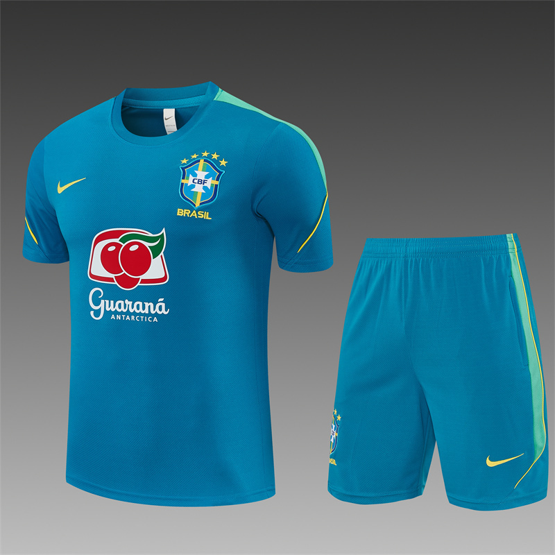 2026/27 Brazil Light blue Short Sleeve Tracksuits