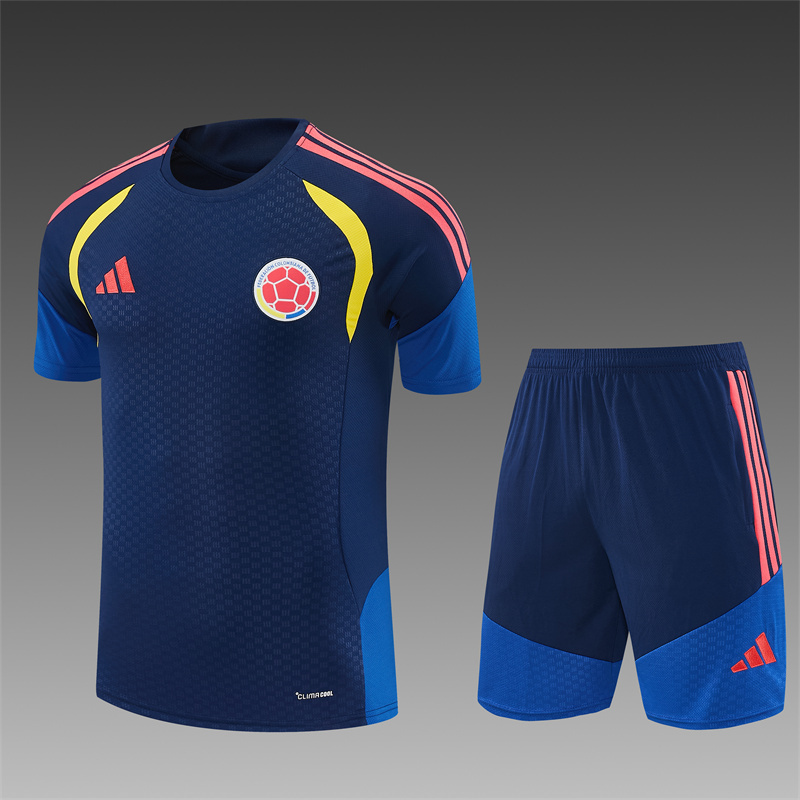 2026/27 Colombia Sapphire blue Short Sleeve Tracksuits