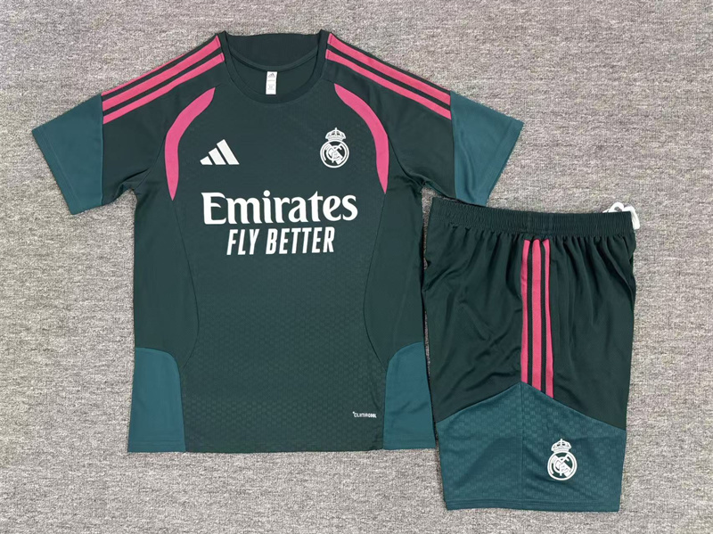 2026/27 Real Madrid  Dark green Short Sleeve Tracksuits