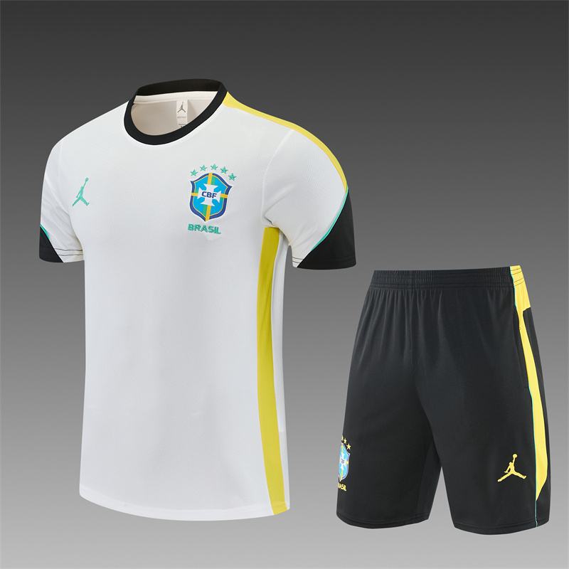 2026/27 Brazil White Short Sleeve Tracksuits