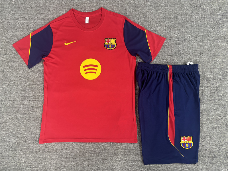 26/27 Barcelona Red Short Sleeve Tracksuits