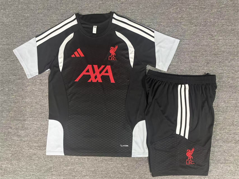 26/27 Liverpool Black Short Sleeve Tracksuits