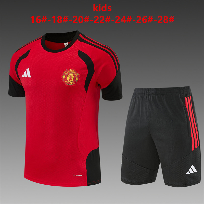26/27 Manchester United Red Short Sleeve Tracksuits