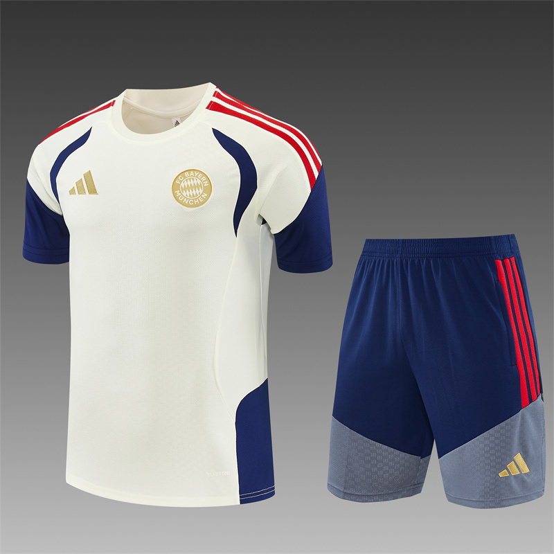 26/27 Bayern Munich beige short-sleeve tracksuits