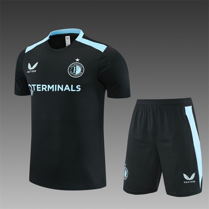 26/27 Feyenoord Black Short Sleeve Tracksuits