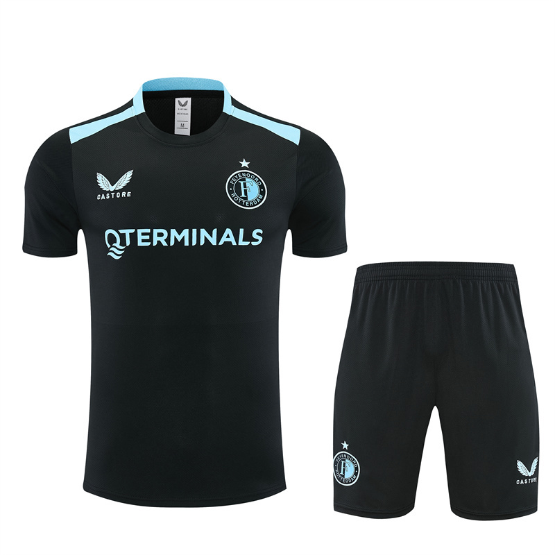 26/27 Feyenoord Black Short Sleeve Tracksuits