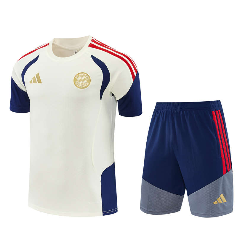 26/27 Bayern Munich beige short-sleeve tracksuits