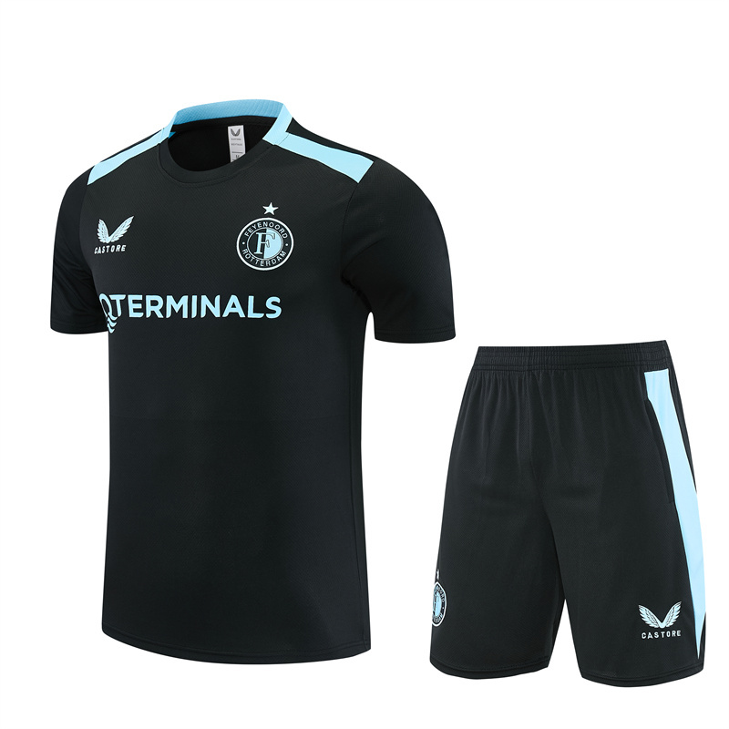 26/27 Feyenoord Black Short Sleeve Tracksuits