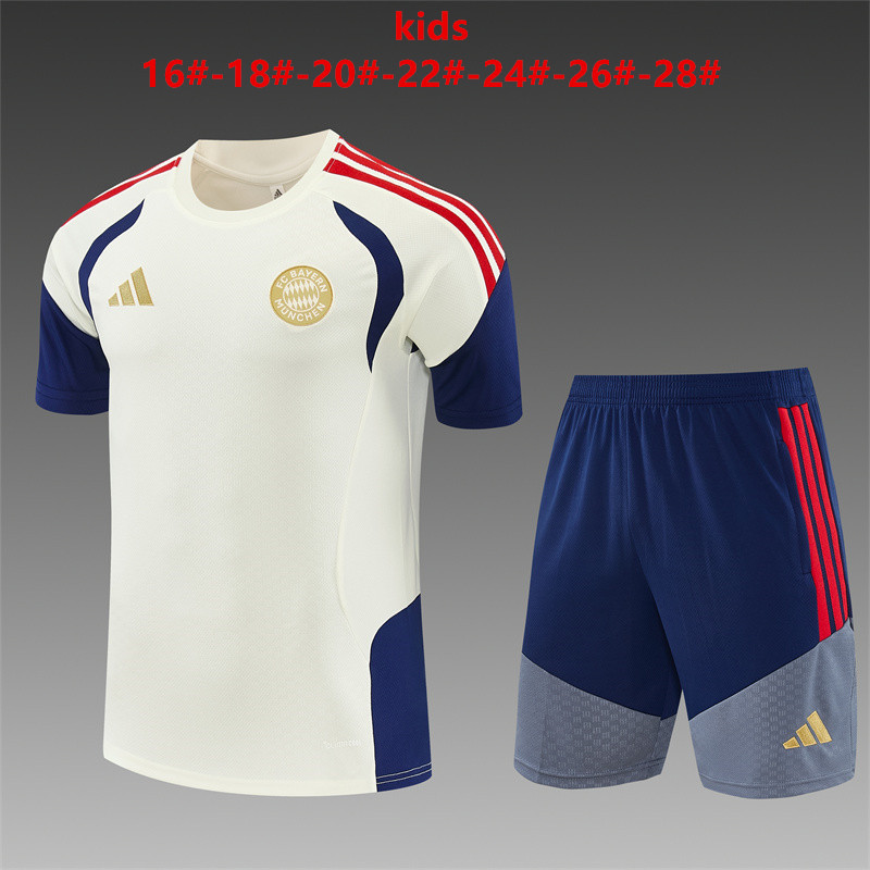 26/27 Bayern Munich beige short-sleeve tracksuits