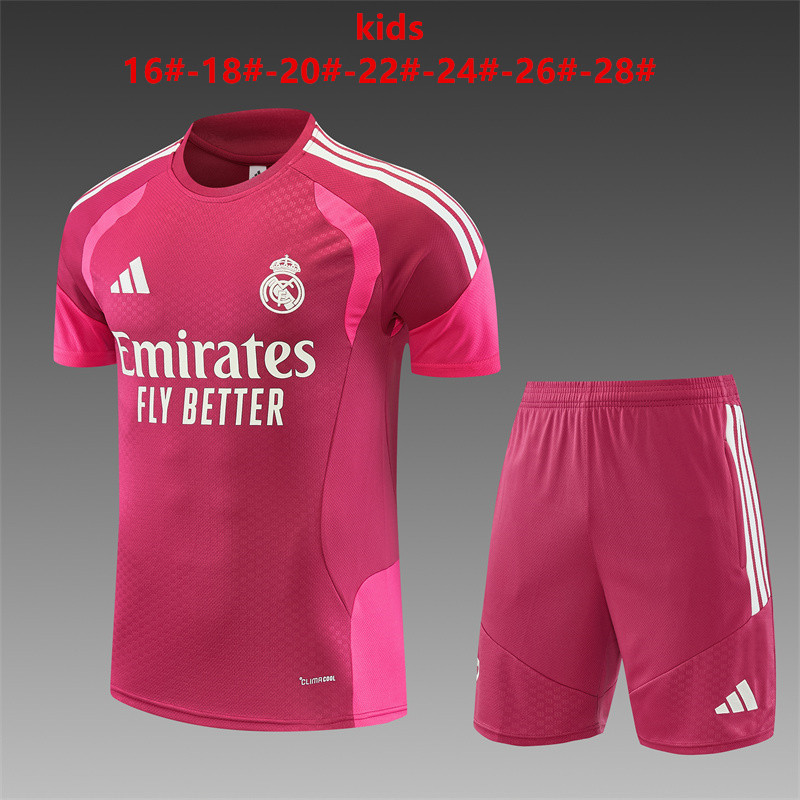 26/27 Real Madrid Rose Pink Short Sleeve Tracksuits