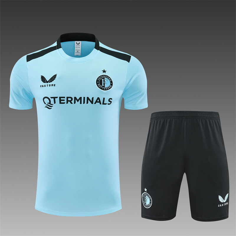 26/27 Feyenoord Light Blue Short Sleeve Tracksuits
