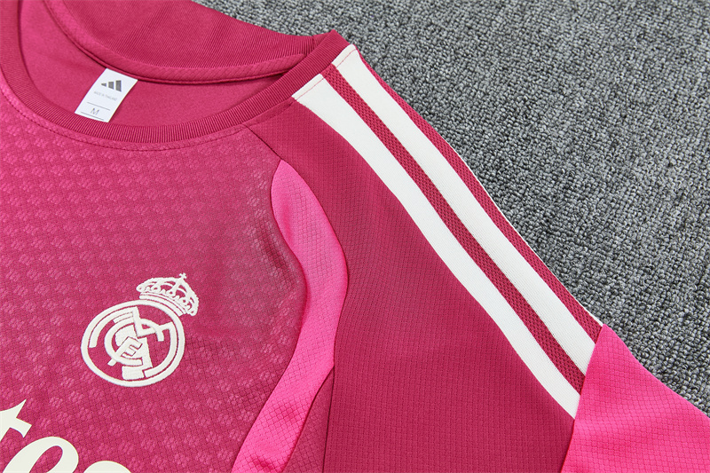 26/27 Real Madrid Rose Pink Short Sleeve Tracksuits