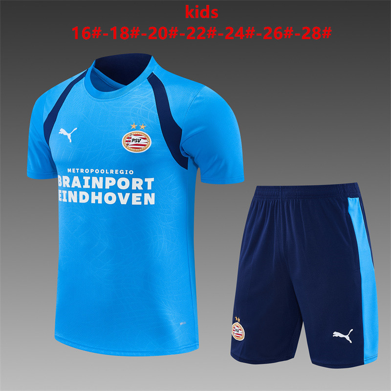 26/27 PSV Eindhoven Light Blue Short Sleeve Tracksuits
