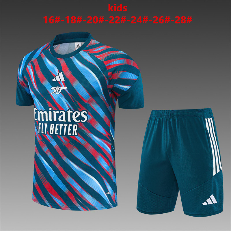 26/27 Arsenal Red and Blue Short Sleeve Tracksuits