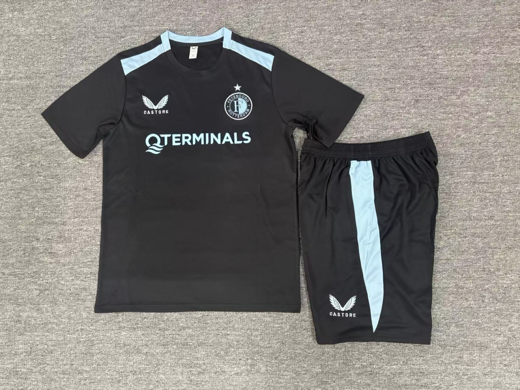 26/27 Feyenoord Black Short Sleeve Tracksuits