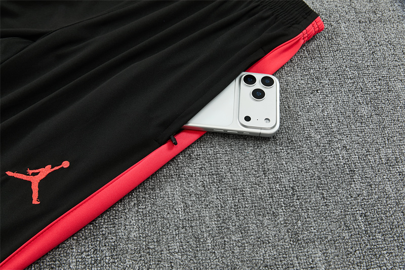 26/27 Jordan Brazil Black and Orange-Red Tracksuits