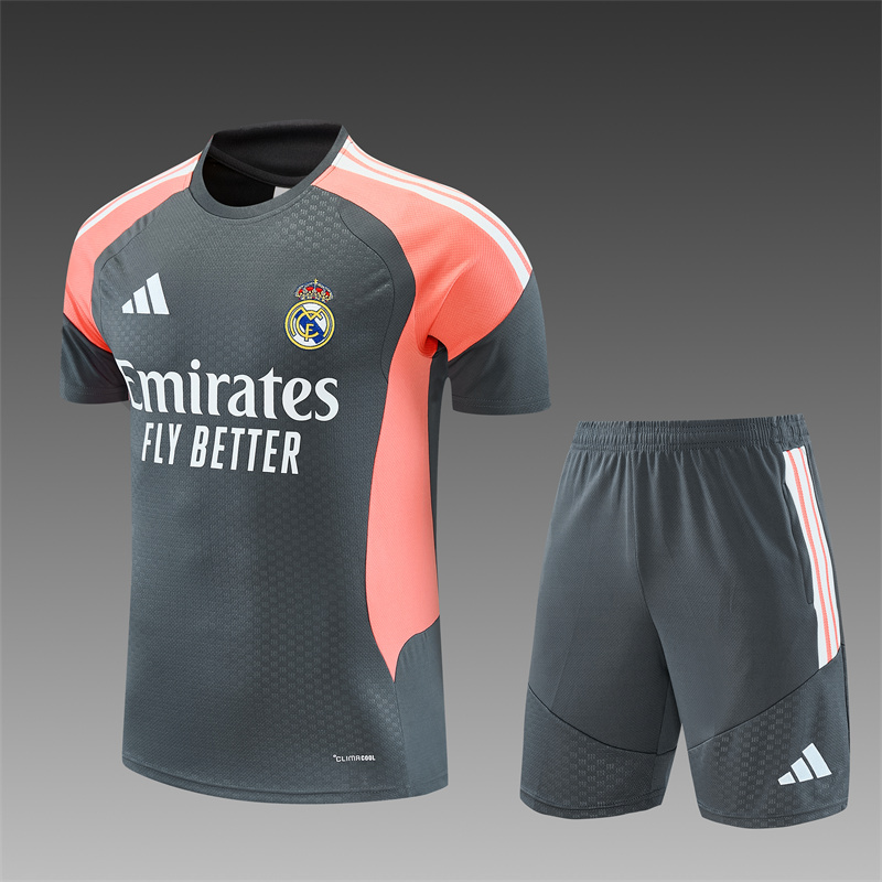 26/27 Real Madrid Dark Grey Short Sleeve Tracksuits