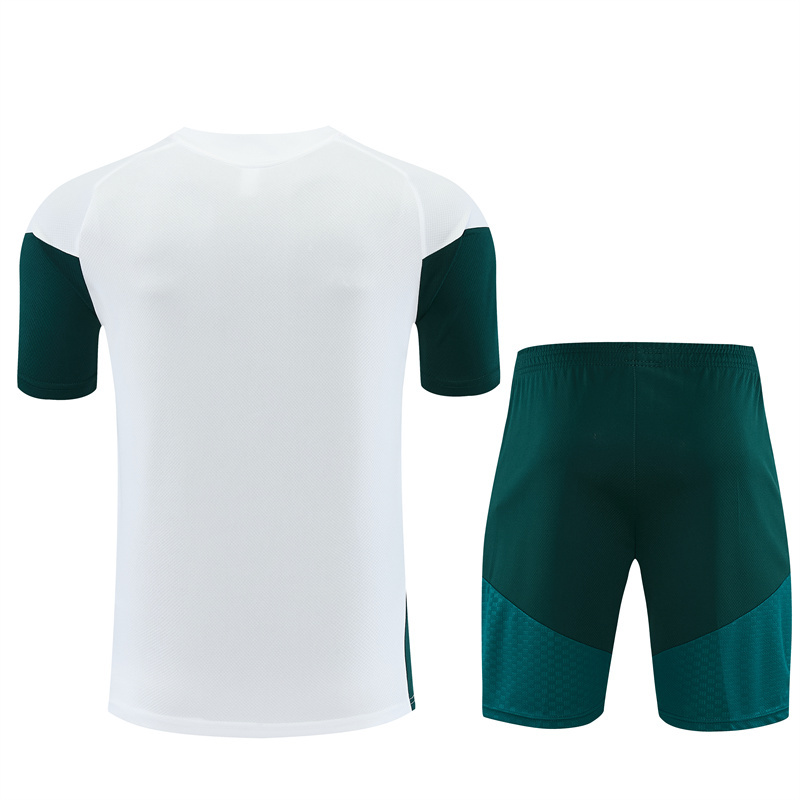 26/27 Real Madrid white and dark green short-sleeve tracksuits