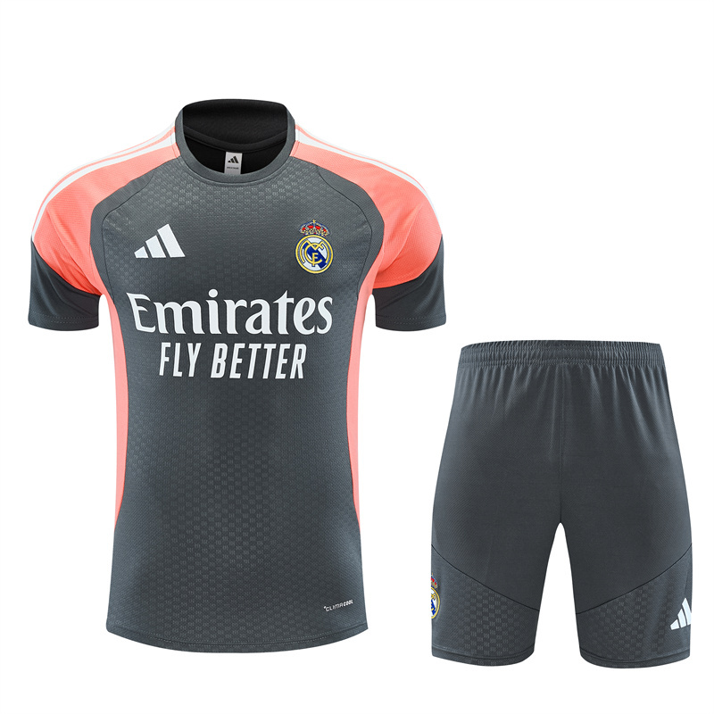 26/27 Real Madrid Dark Grey Short Sleeve Tracksuits