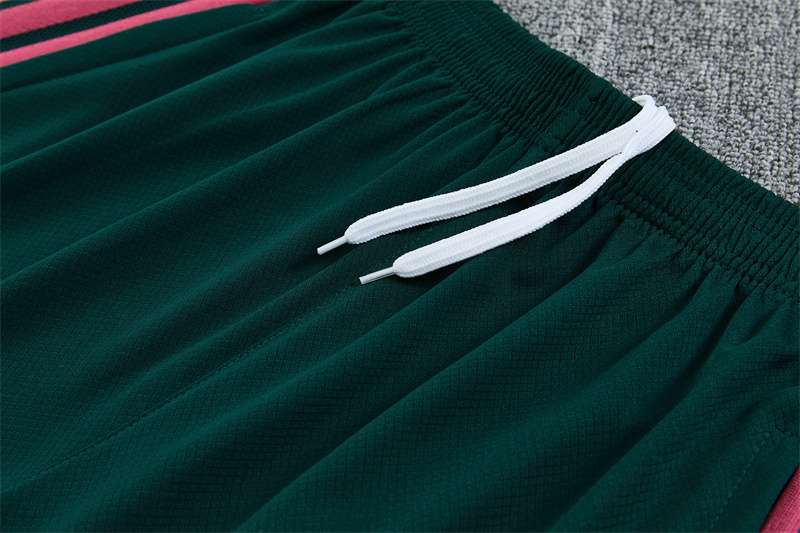 26/27 Real Madrid white and dark green short-sleeve tracksuits
