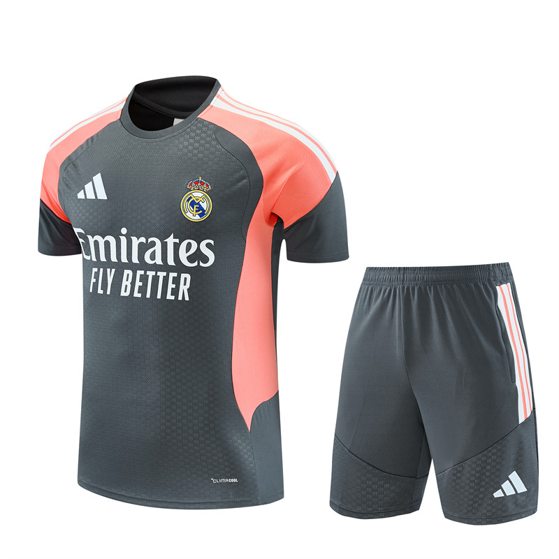 26/27 Real Madrid Dark Grey Short Sleeve Tracksuits