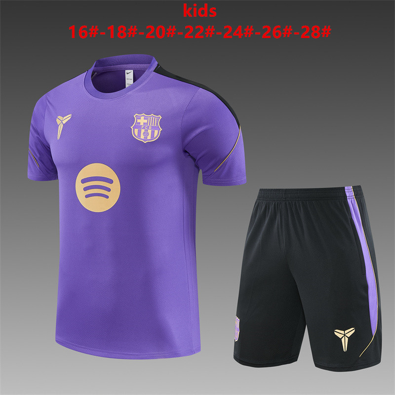 26/27 Barcelona Purple Short Sleeve Tracksuits