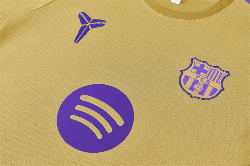 26/27 Barcelona Gold Short Sleeve Tracksuits