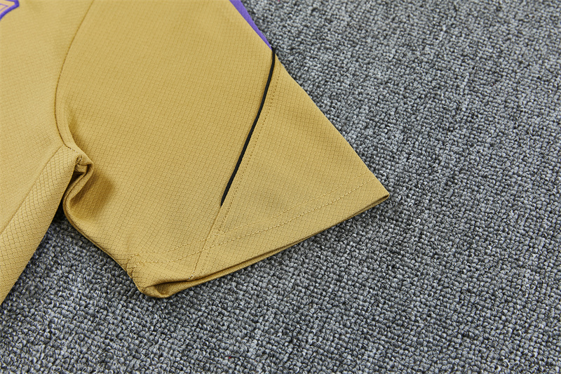 26/27 Barcelona Gold Short Sleeve Tracksuits