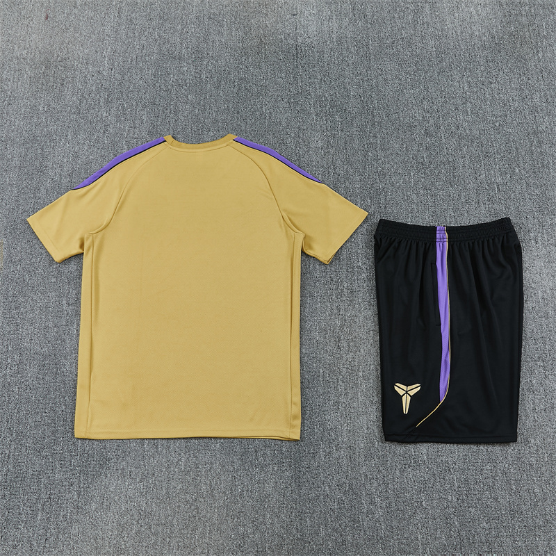 26/27 Barcelona Gold Short Sleeve Tracksuits