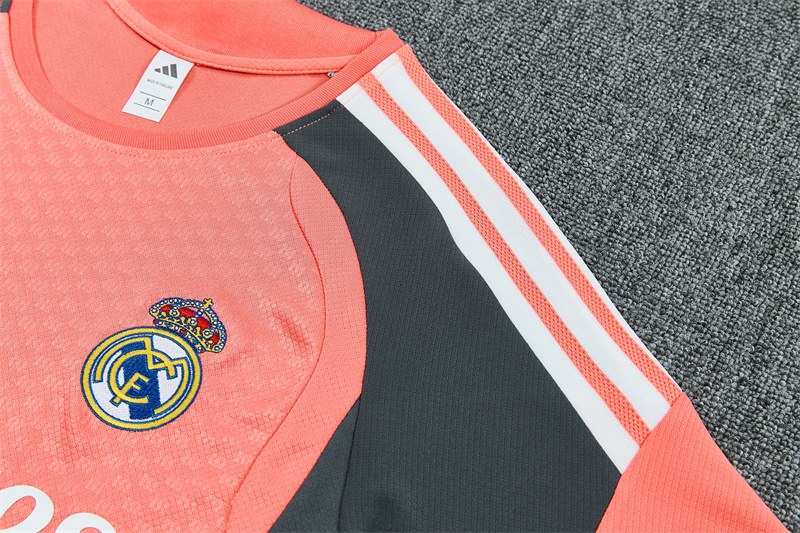 26/27 Real Madrid Orange-Pink Short Sleeve Tracksuits