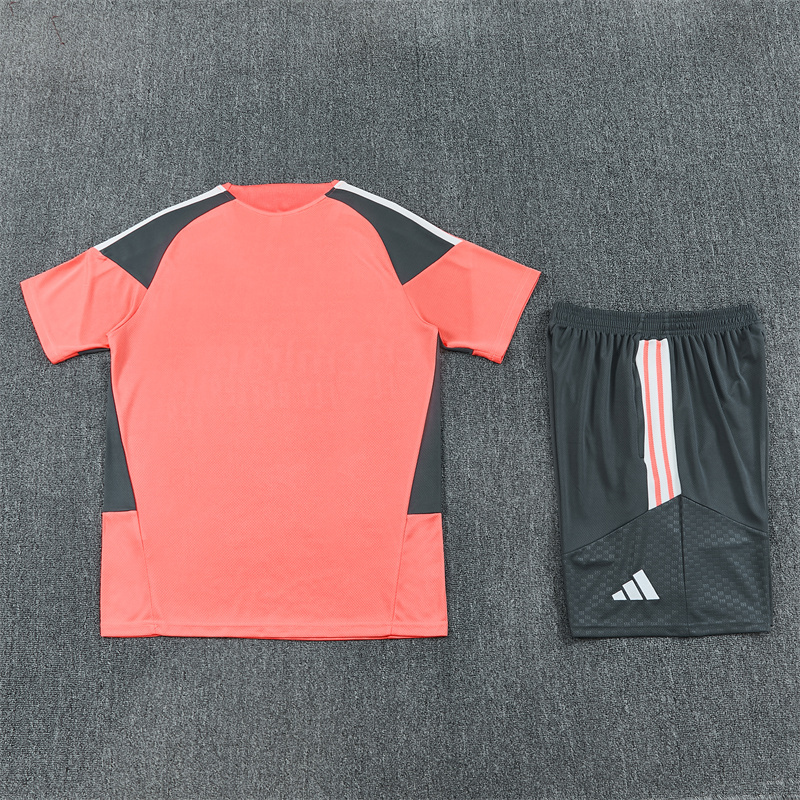 26/27 Real Madrid Orange-Pink Short Sleeve Tracksuits