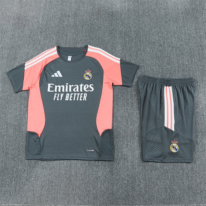 26/27 Real Madrid Dark Grey Short Sleeve Tracksuits