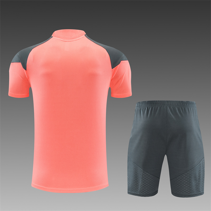26/27 Real Madrid Orange-Pink Short Sleeve Tracksuits