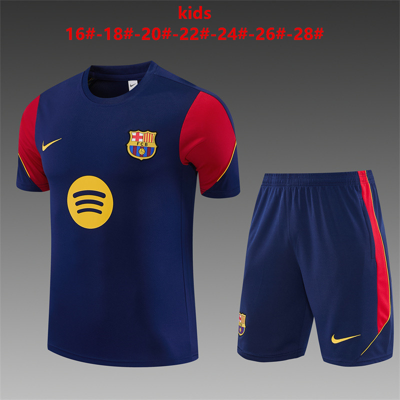 26/27 Barcelona Royal Blue Short Sleeve Tracksuits