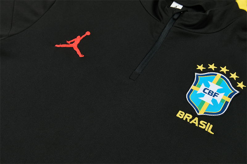 26/27 Jordan Brazil Black and Yellow Tracksuits