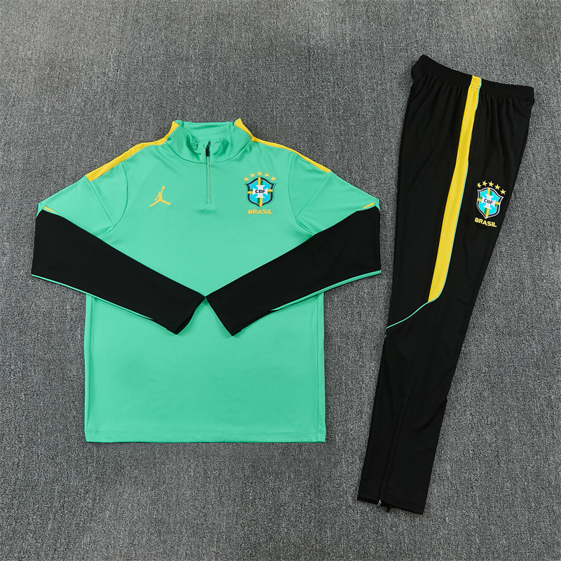 26/27 Jordan Brazil Light Green Tracksuits