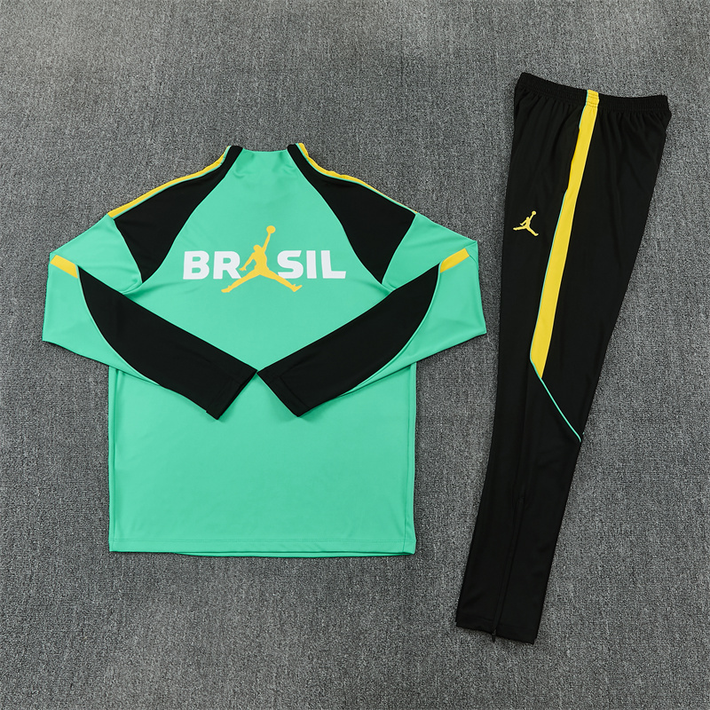 26/27 Jordan Brazil Light Green Tracksuits