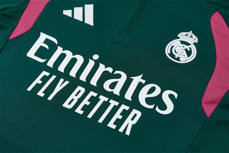 26/27 Real Madrid Dark Green with Fuchsia Tracksuits